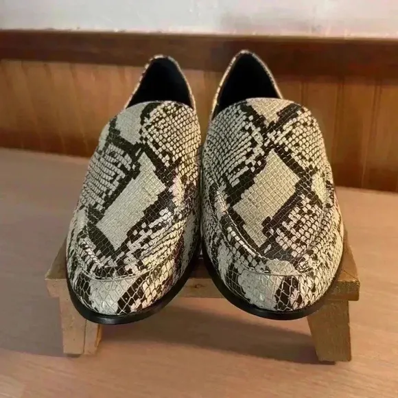 Vince Camuto Snakeskin Print Leather Loafers - Image 2