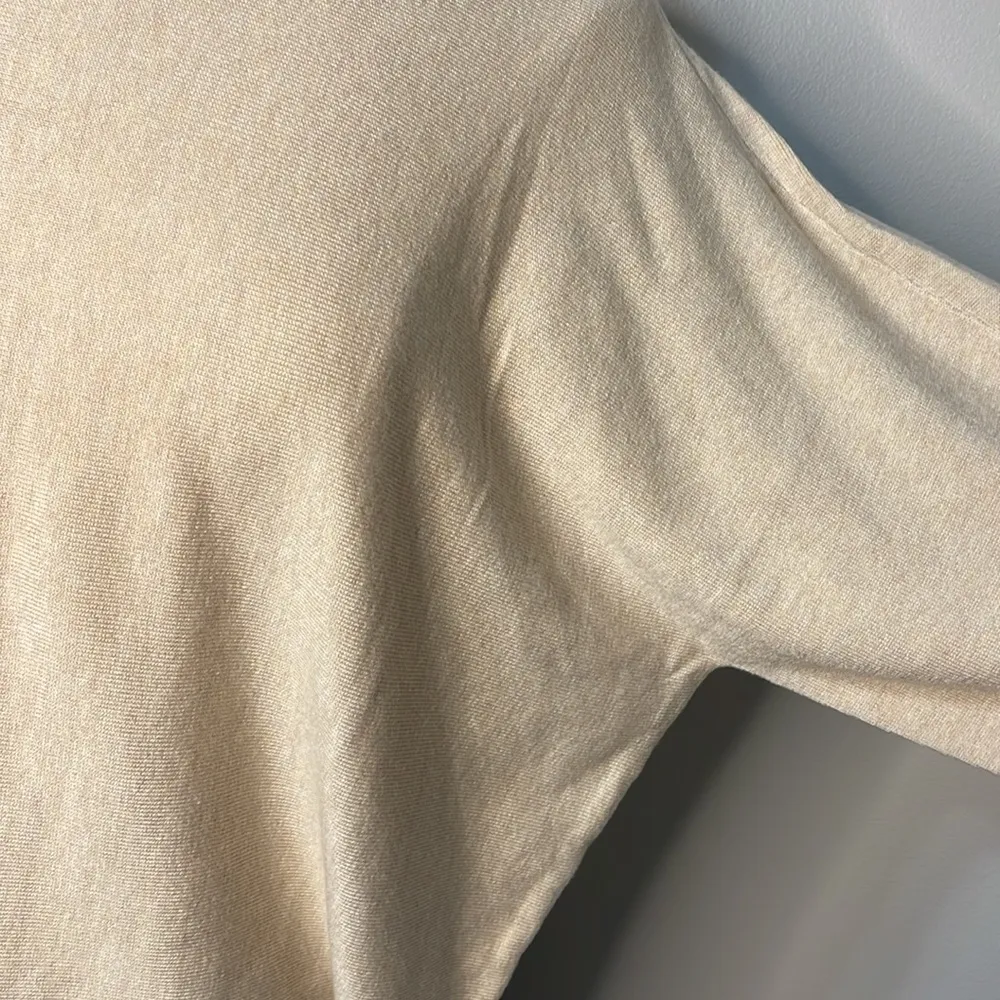 Soma Wknd Tan Boatneck Cropped Sweater Size XL NWT - Image 3