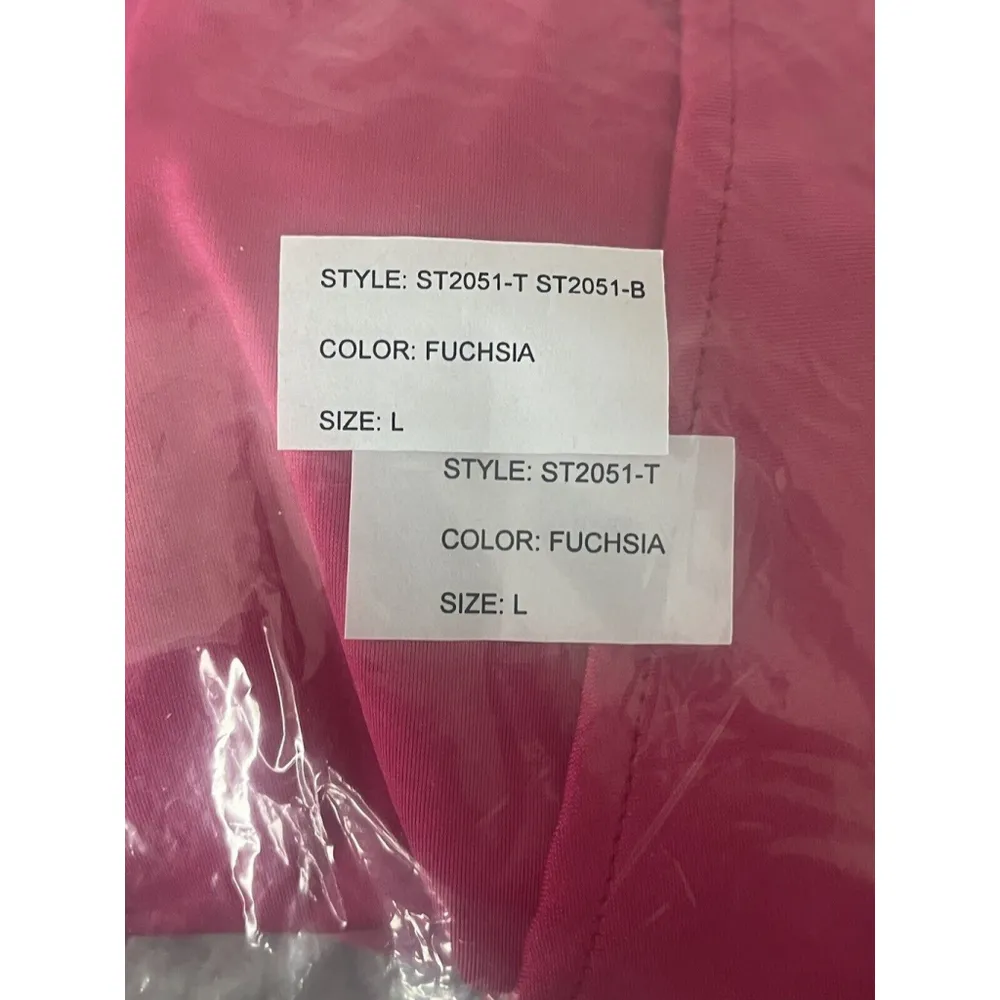 Love J Top And Short Set Womens Size Med Pink Silky Halter Stretch Shorts NEW - Image 12