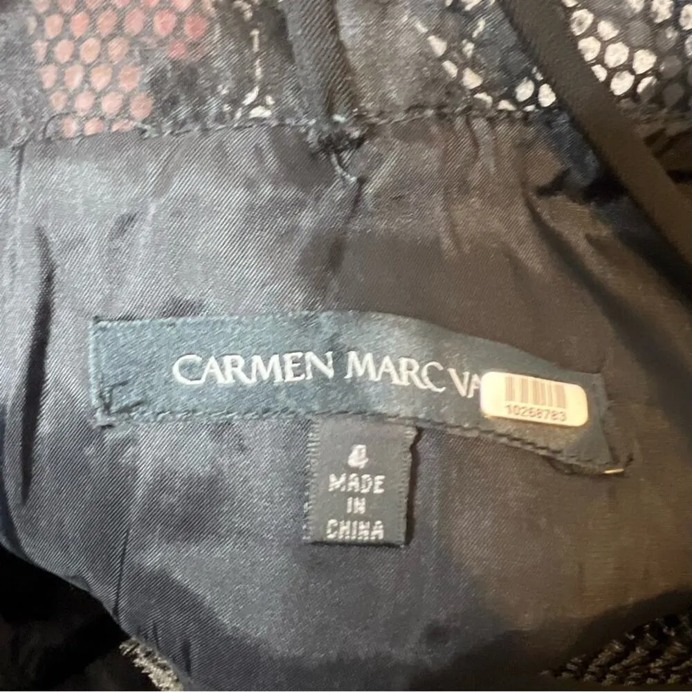 Carmen Marc Volvo abstract floral mini dress sz 4 - Image 8