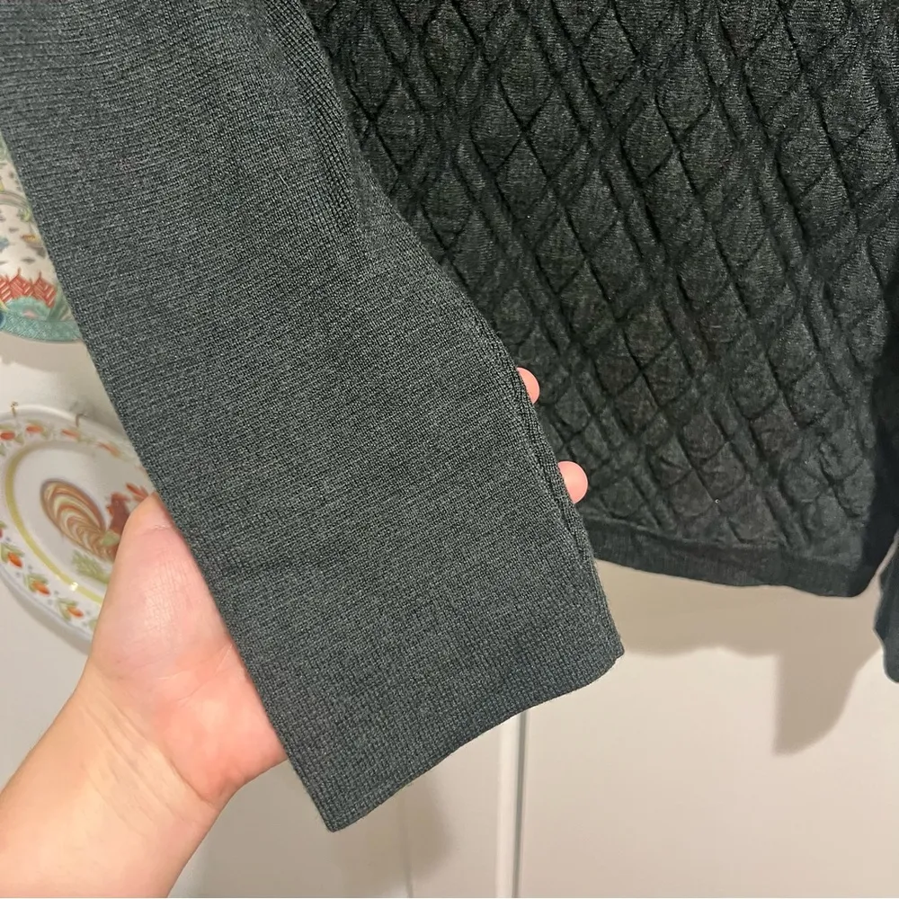 Lela Rose Emerald Cable Knit Turtleneck Sweater Green Size M - Image 3