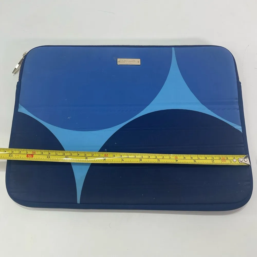 Kate Spade Laptop Sleev Laptop Tablet Sleeve Case Zip Blue Tones School Work - Image 7