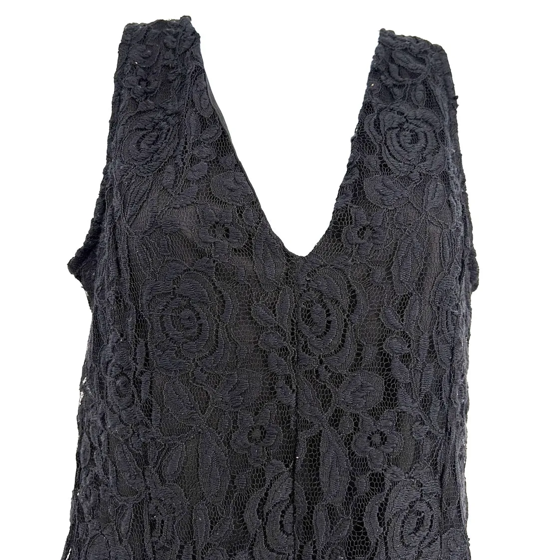 Exclusive Y2K Lace Womens Top Sz L Sheer Dark Fairy Whimsigoth Indie Sleaze Black Size L - Image 2