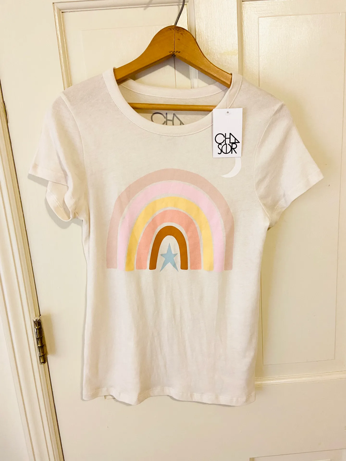 NWT  rainbow nude basic slim graphic T-shirt - Image 3