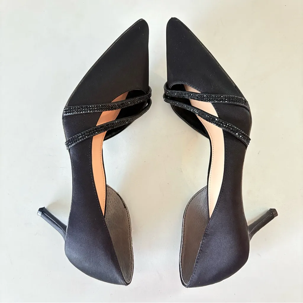 I. Miller Women’s Black Pumps Mid Heels Pointed Toe Size 7 M New Only Disply - Image 8