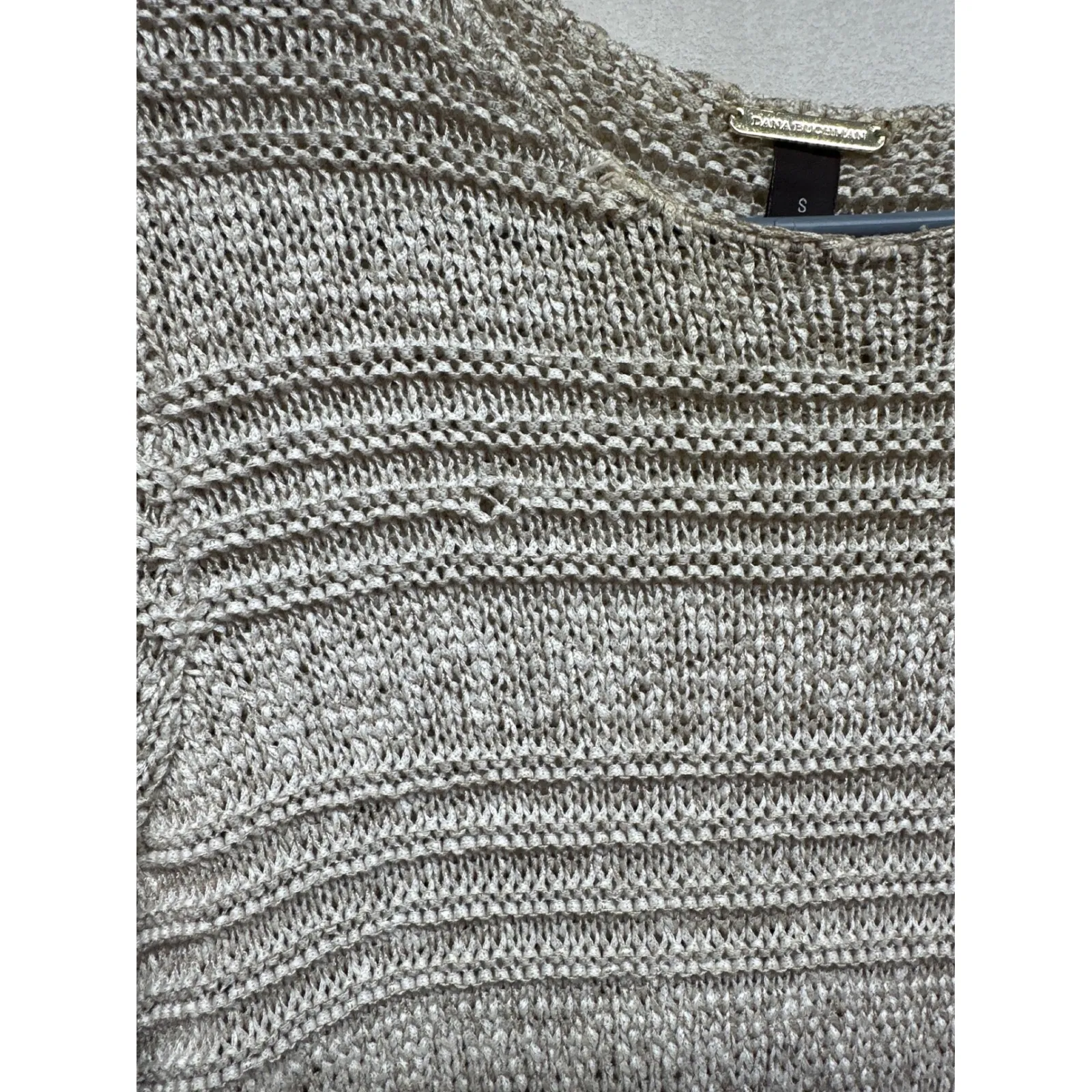 DANA BUCHMAN Striped Knit Sweater Women Size S Cotton Blend - Image 2