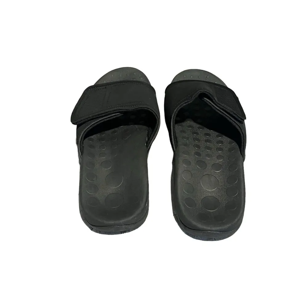 Medical Soles Slides Sandals Size M6 W7 Adjustable Strap Black Slip On NEW - Image 7