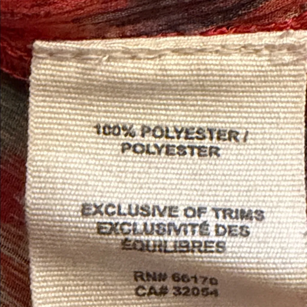 Free People Day Dreamer Red Orange Batwing Sleeve Lace Blouse Size Large - Image 8