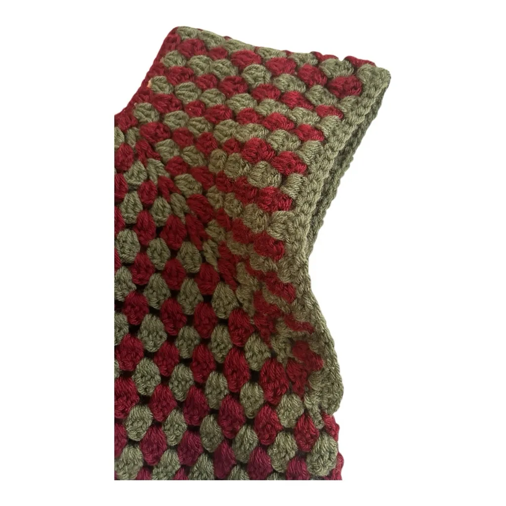 Granny crochet top maroon and green L/Xl - Image 3