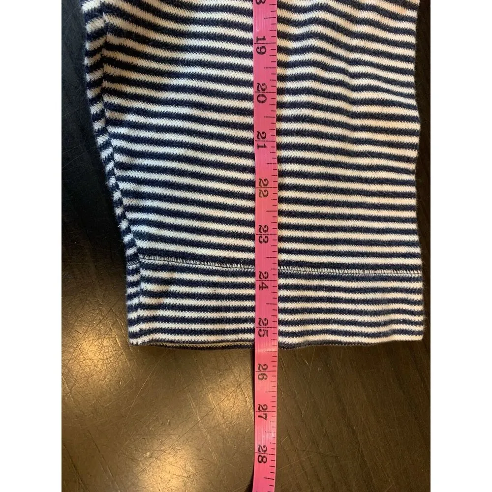 Chaps Size 3X Blue Striped Cowlneck Long‎ Sleeve Top Textured Sporty Athleisure - Image 15