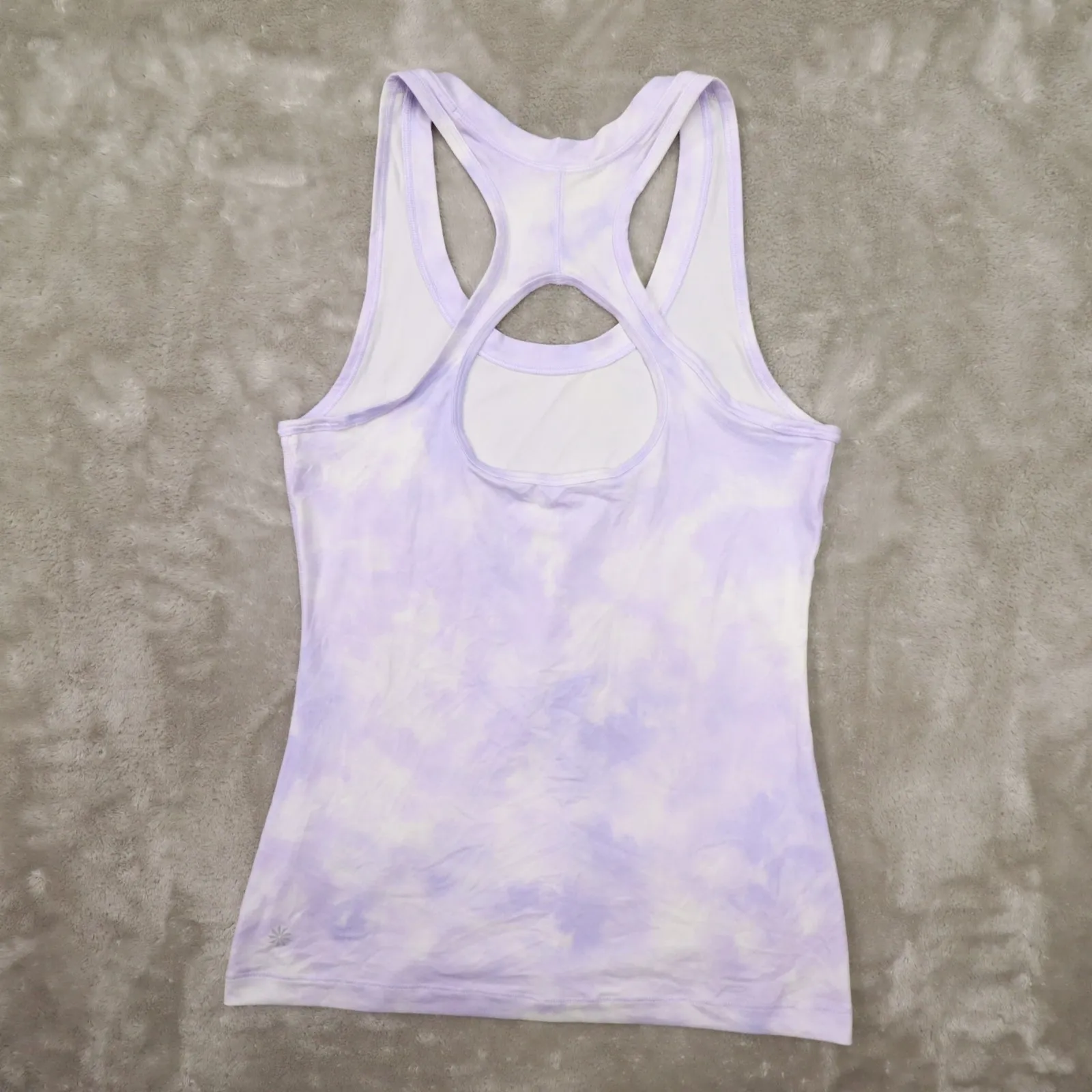 Athleta Nitro Tank Top Light Purple White Tie Dye Racerback Women's XS 980650 - Image 2
