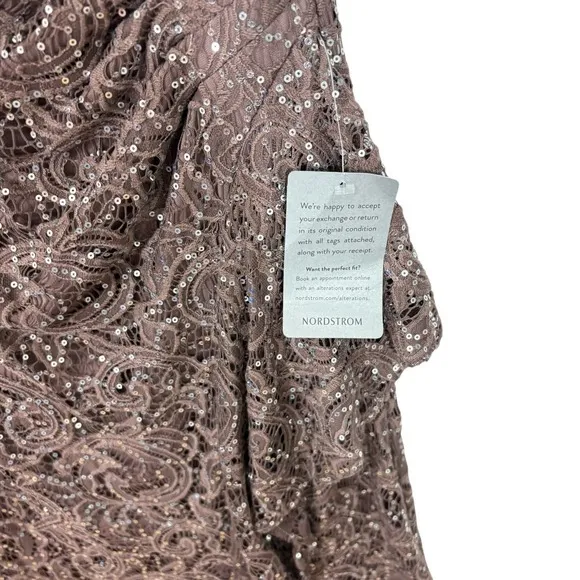 Alex Evenings Women One Shoulder Sequin Lace A-Line Gown Formal dress  Size 8 - Image 7