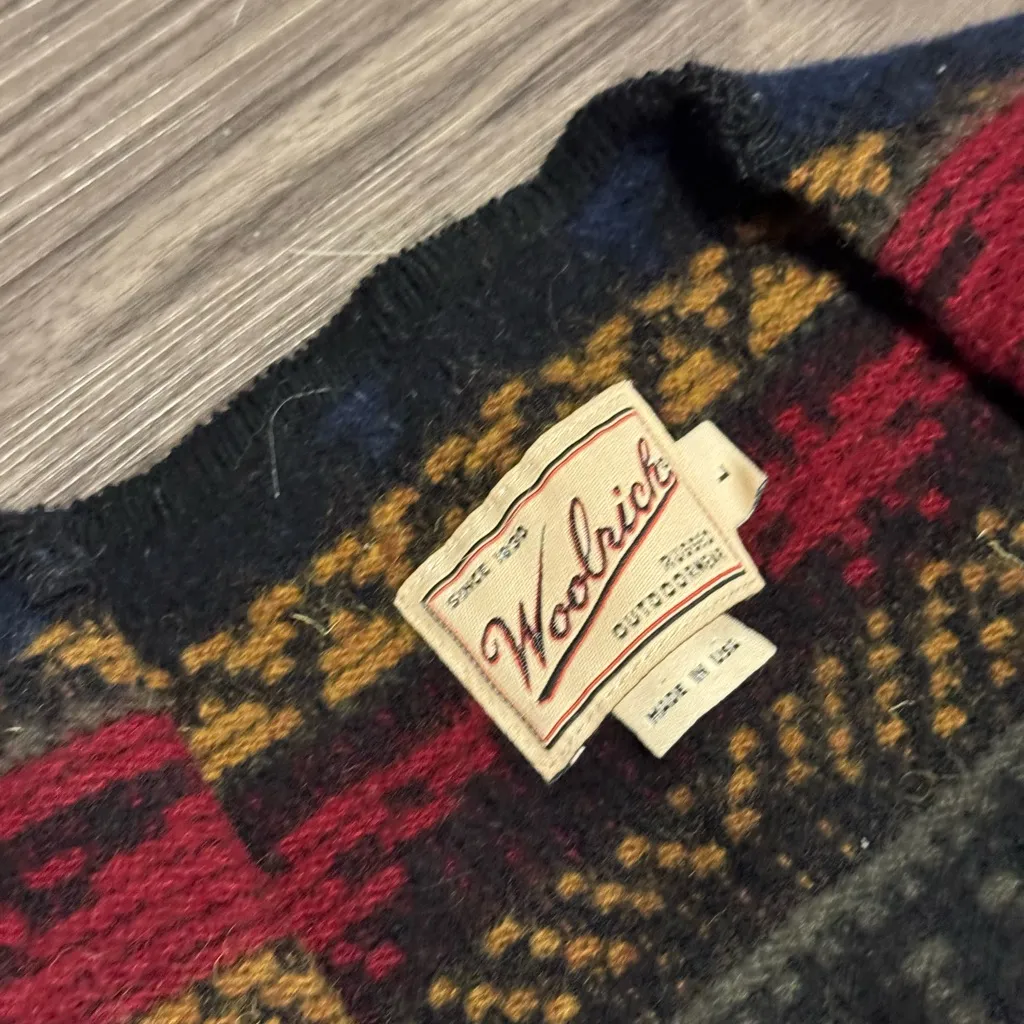 Woolrich Wool Vest Aztec Blanket Fringe Concho Bolero Woman’s Size Large Vintage - Image 2