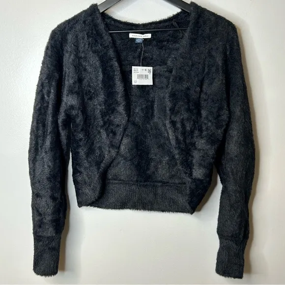 American Eagle‎ Black Cropped Open Cardigan Size S NWT - Image 2