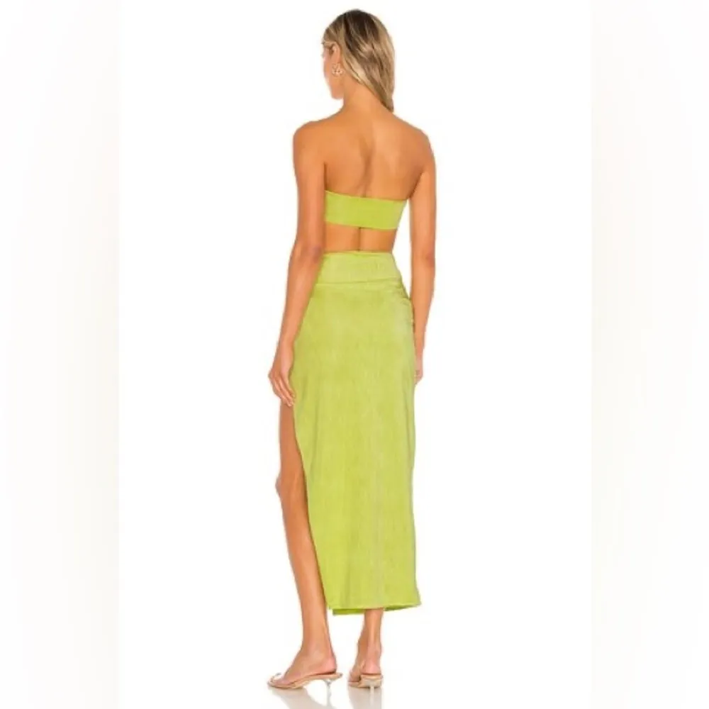 Superdown Karolyna Maxi Skirt Green Maxi Slit Pencil Skirt Casual Resort Wear - Image 3