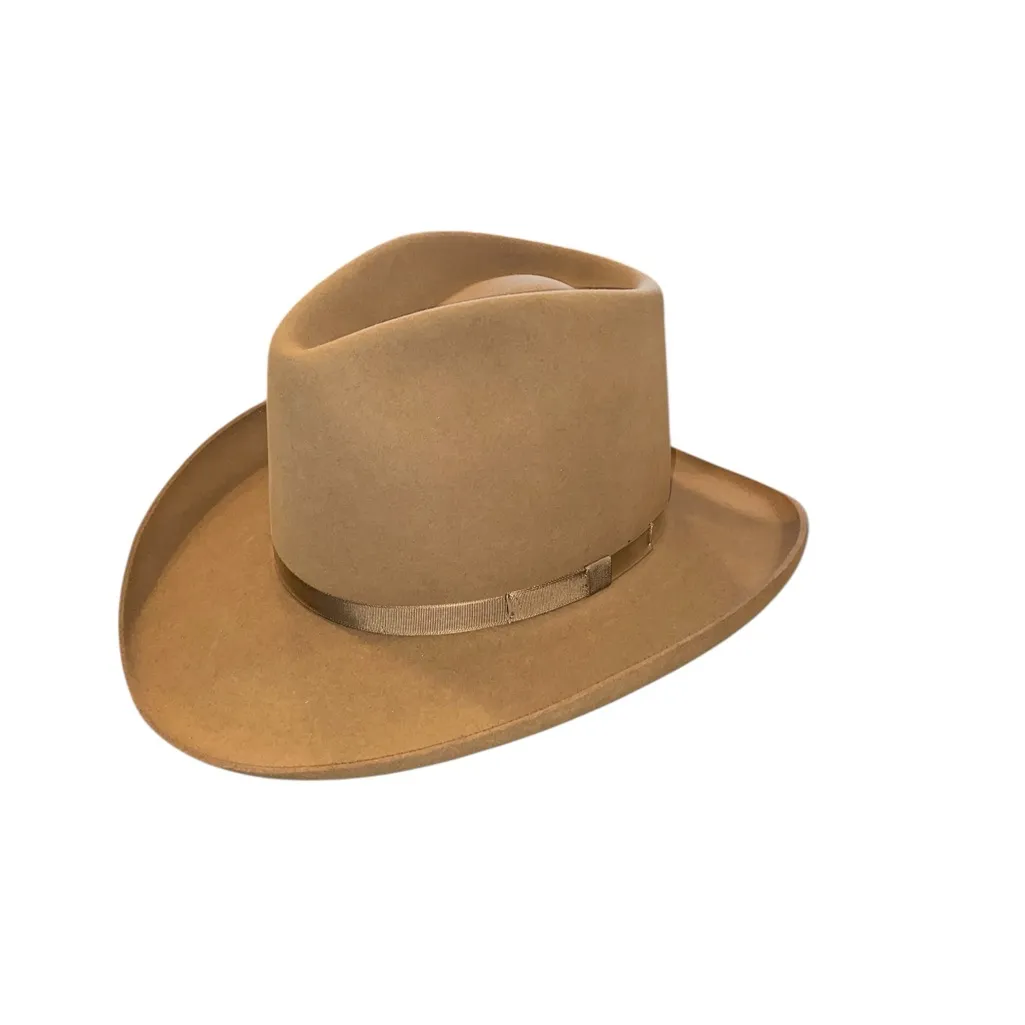 Vintage Resistol Stagecoach Tan Western Cowgirl Hat 7 3/5 in Feather Bull Rider - Image 3