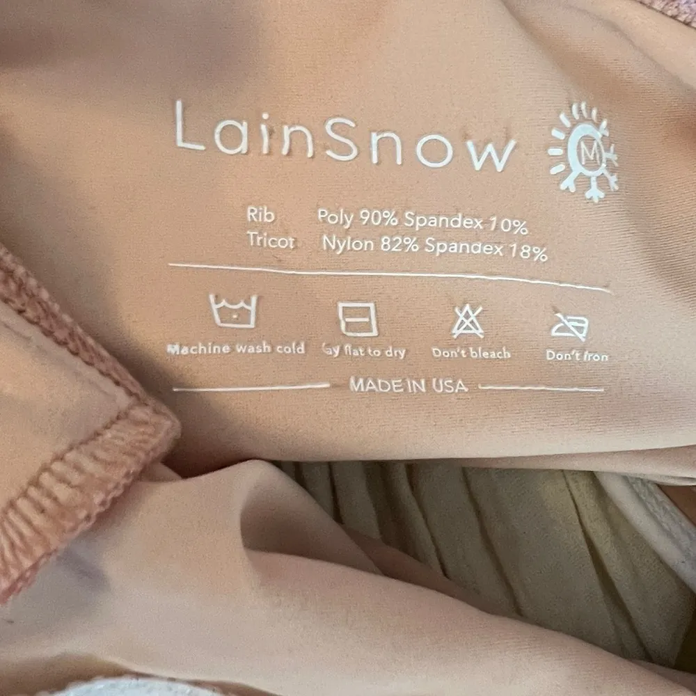 LainSnow Ribbed One Piece Bathing Suit Size M - Image 3