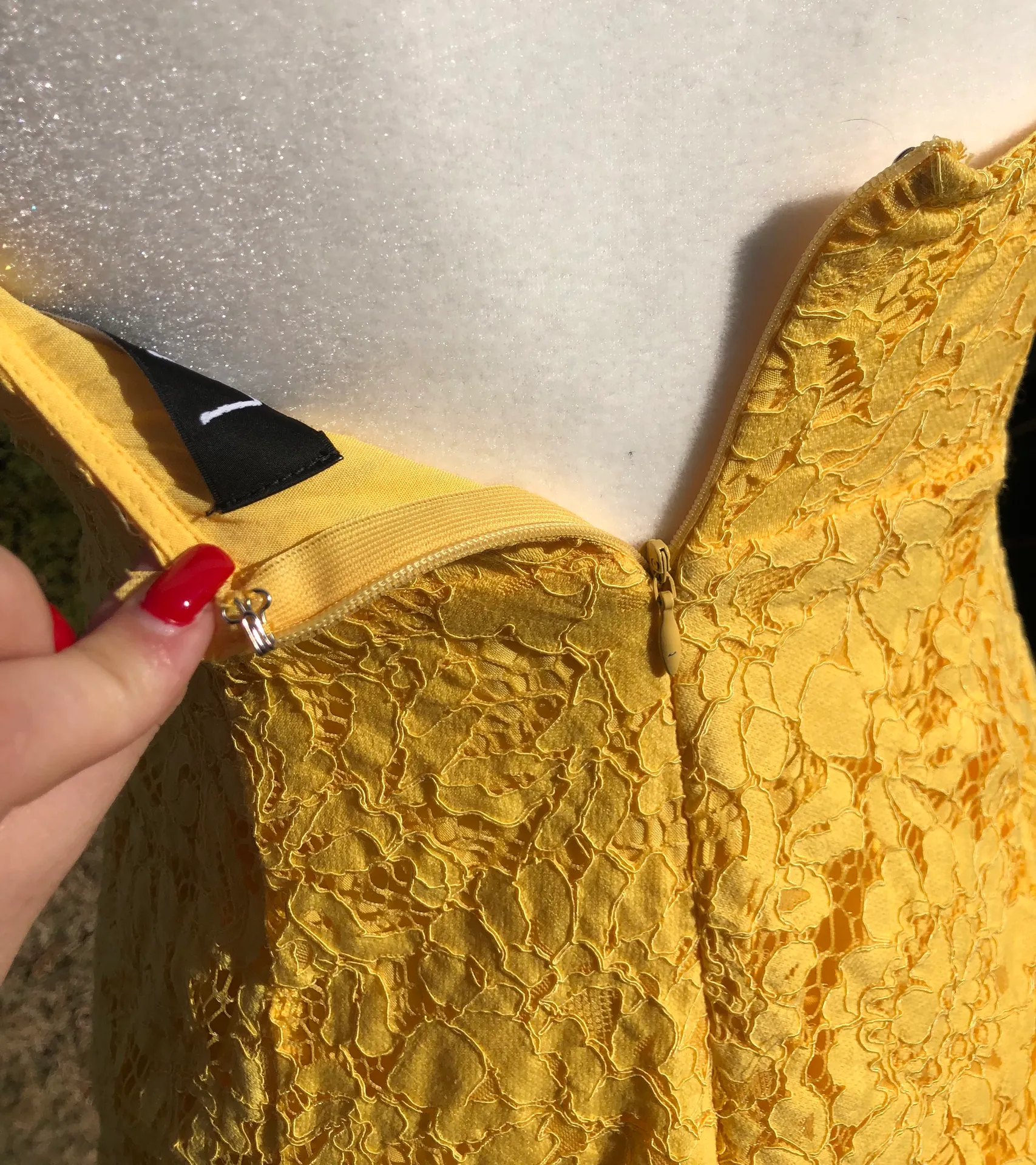 Lulus Yellow Lace Sundress - Image 4