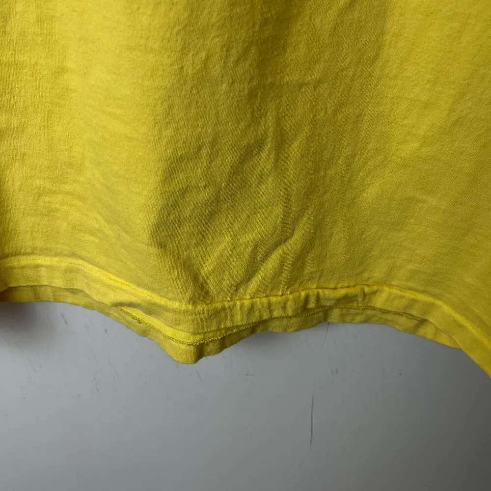 Vintage 90s Punahou Baseball T Shirt Yellow XL Extra Large Sports Single Stitch - Image 8