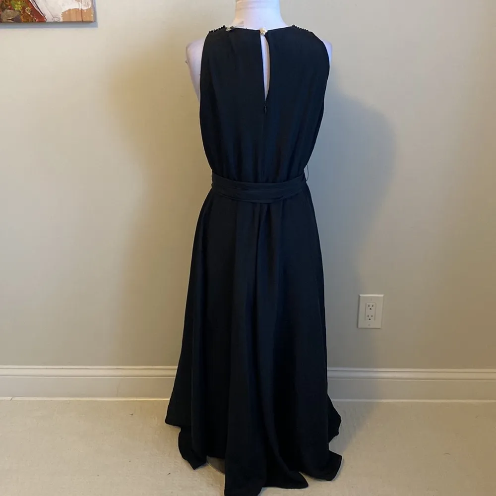 Soft Surroundings Black Beaded Collar Sleeveless Maxi Dress - Image 2