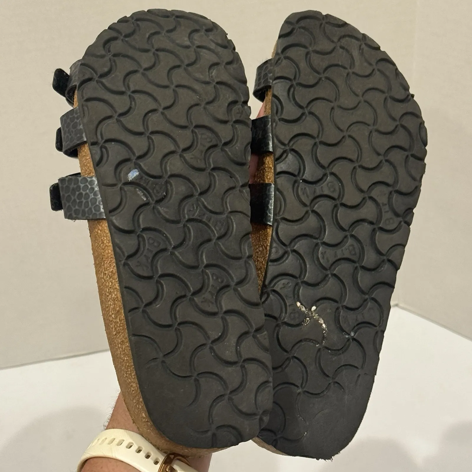 Birkie Birkenstock Florida 3 Strap Slip On Sandal Silver Gray Womens 6 - Image 8