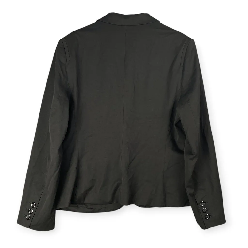 Ellen Tracy Blazer Womens 18 Black One Button Career Work Jacket Pockets Chic - Image 3