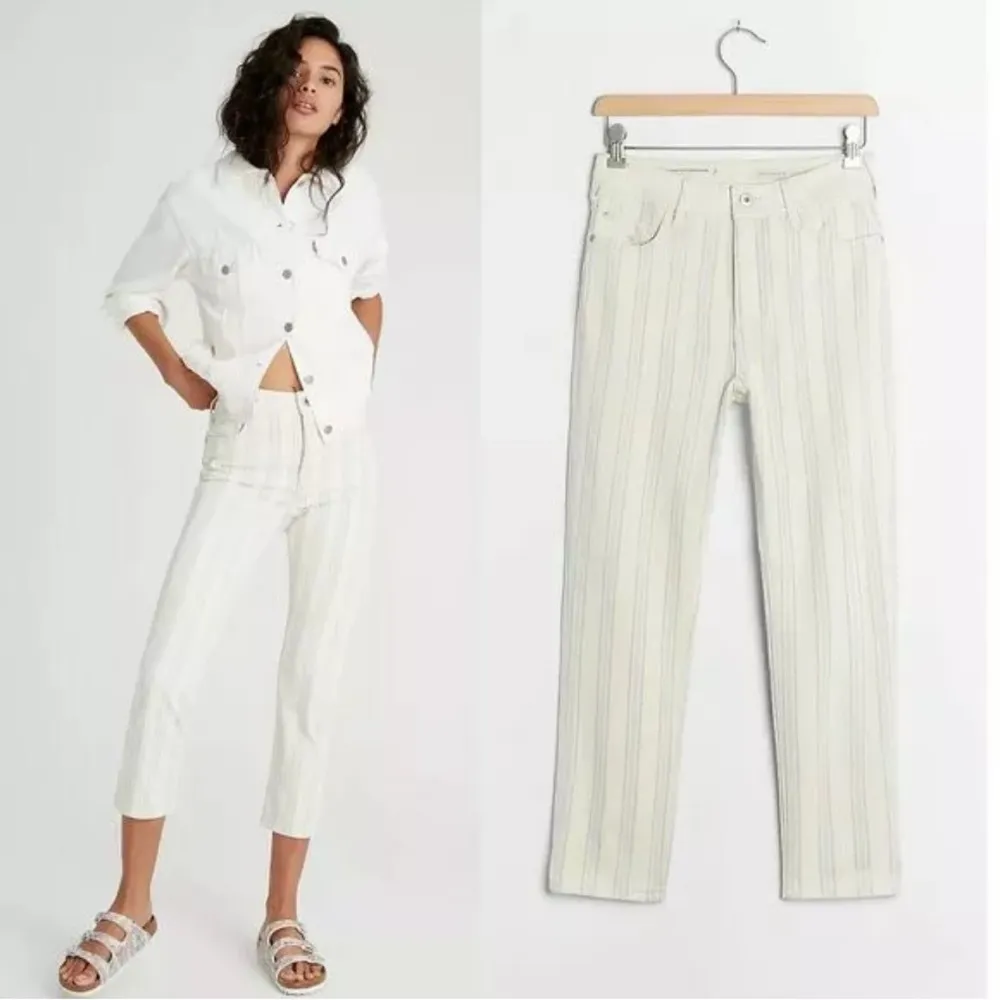 Anthropologie Pilcro High-Rise Striped Slim Boyfriend Jeans 28 - Image 2