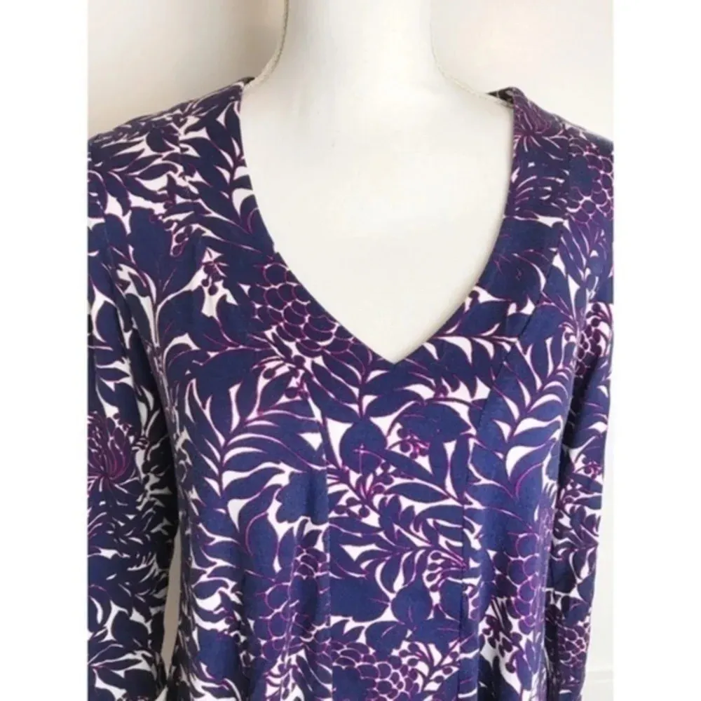 Adrianna Papell • Blue Pink Floral Patterned Top - Image 2
