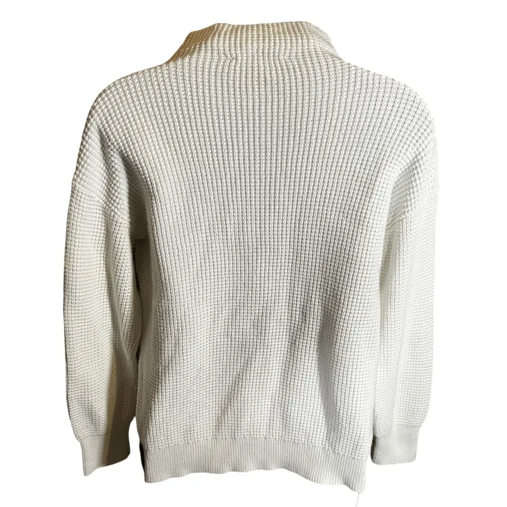Michael Kors Waffle Knit White Sweater Size M - Image 2
