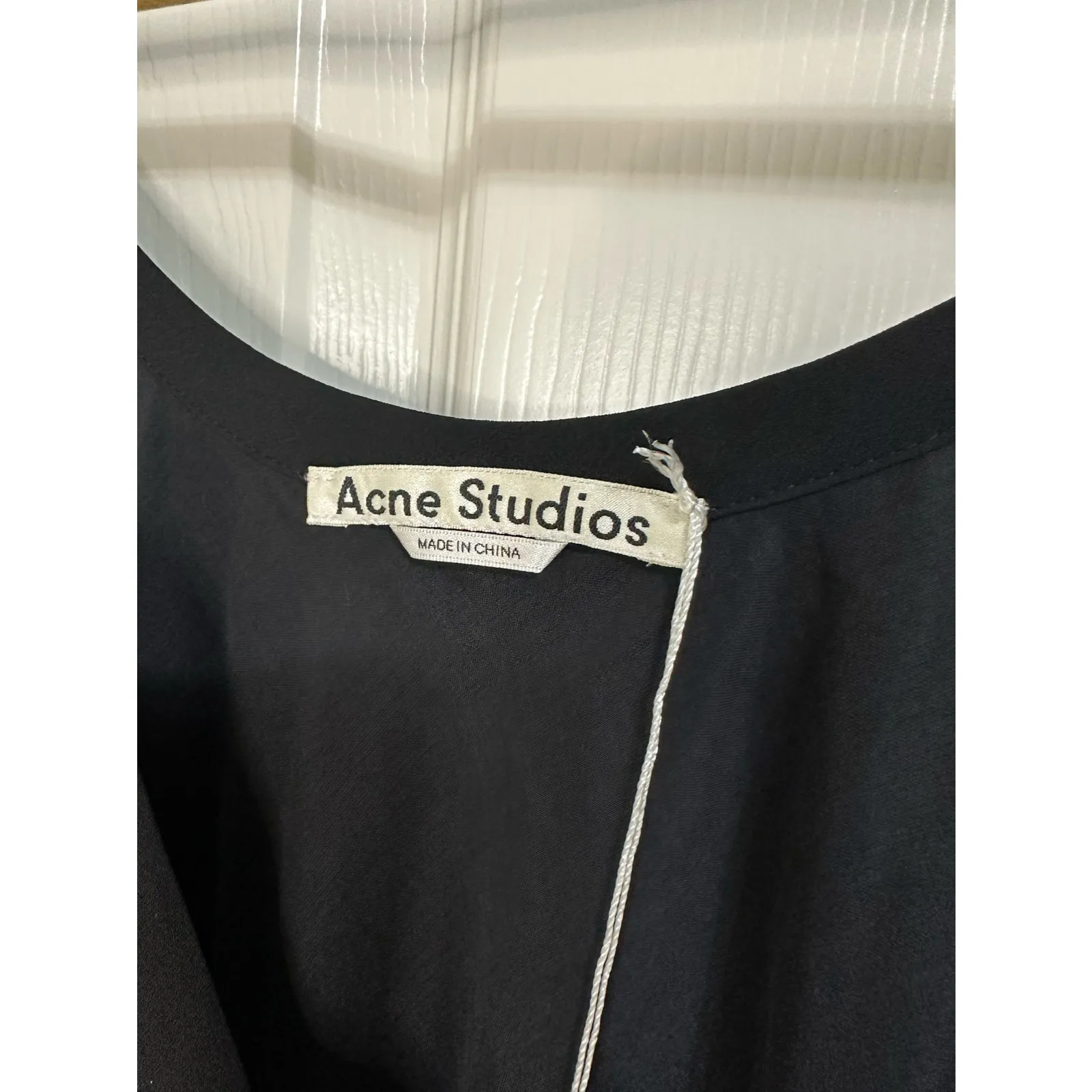 ACNE STUDIOS Bias-cut Patchwork Dress black‎ size 36 NEW $630 - Image 4