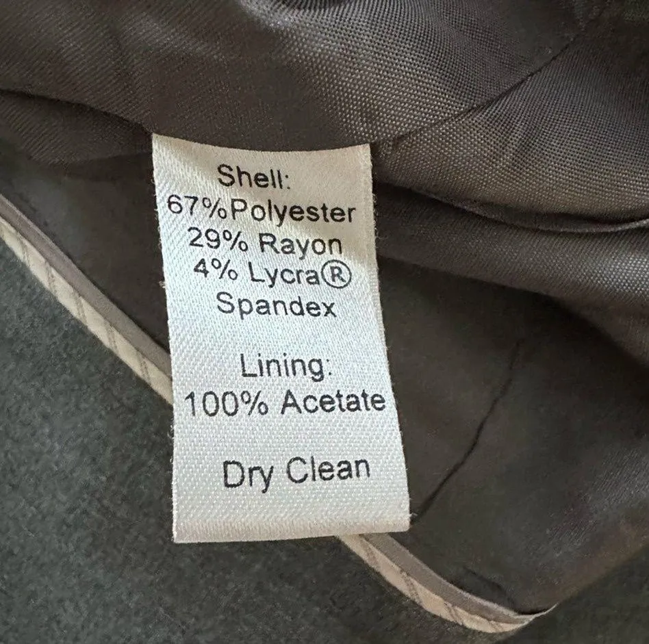 Ann Taylor Loft Petite Blazer Gray Button Front Pockets Career Blazer Size 8P - Image 11