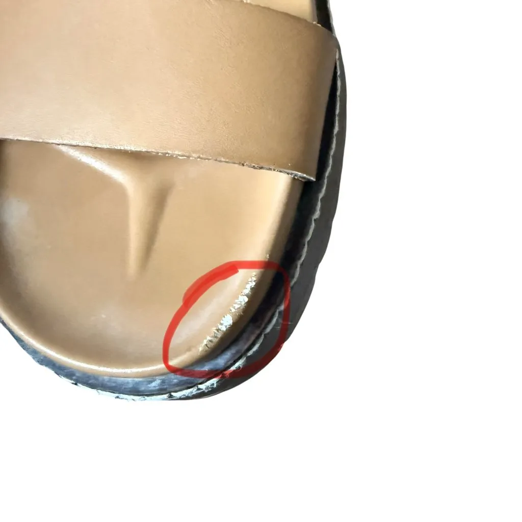 Madewell The Charley double strap slide sandals flats desert camel women's 6.5 - Image 11