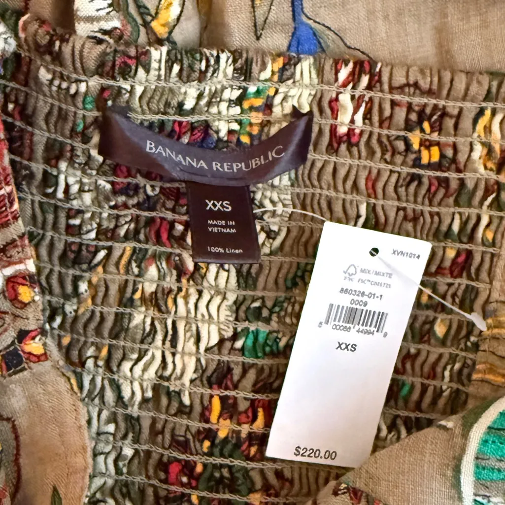 Banana Republic Linen Midi Dress‎ Vintage Floral - Image 7