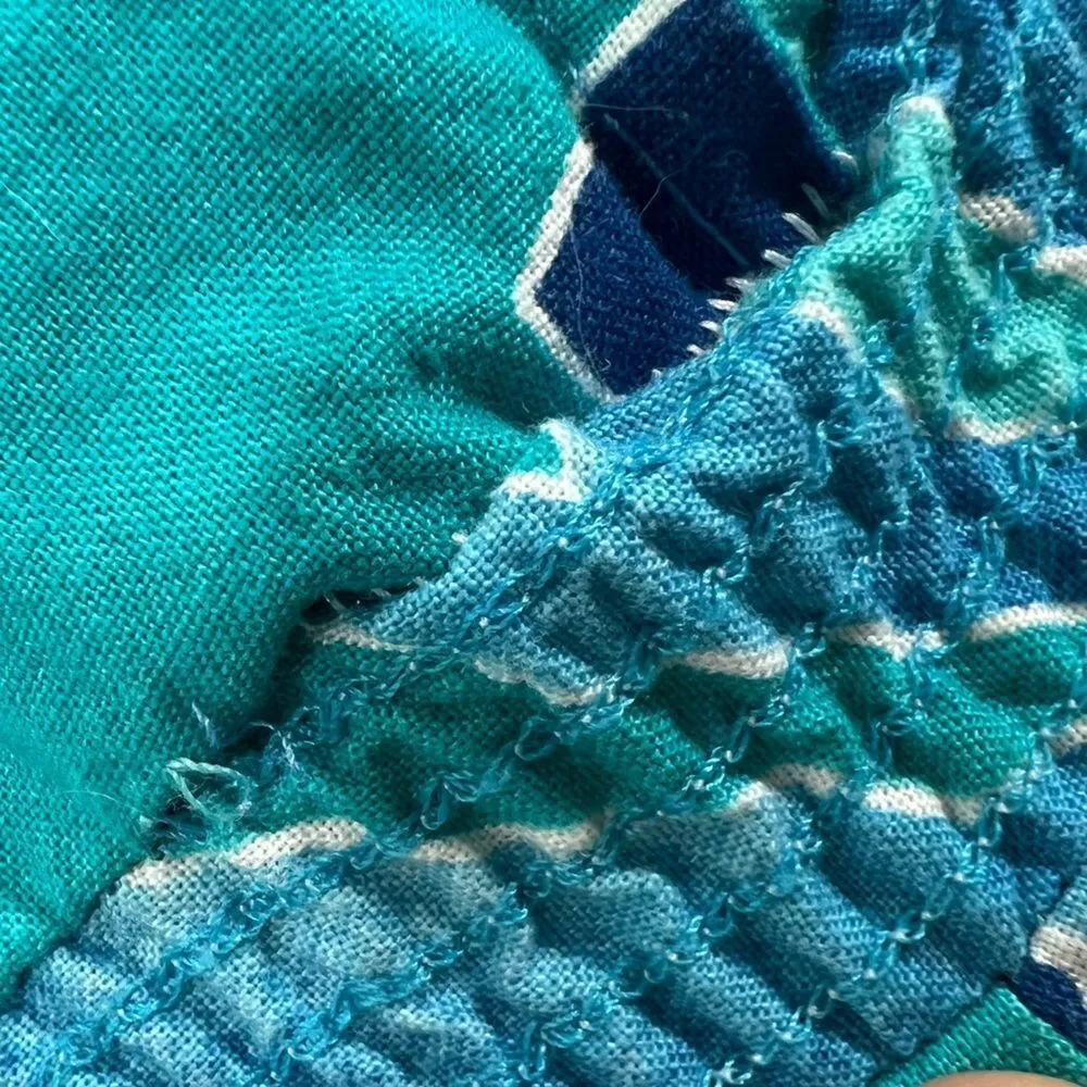 Vintage 80’s Hilo Hattie Hawaiian Print Romper Blue Size M - Image 8