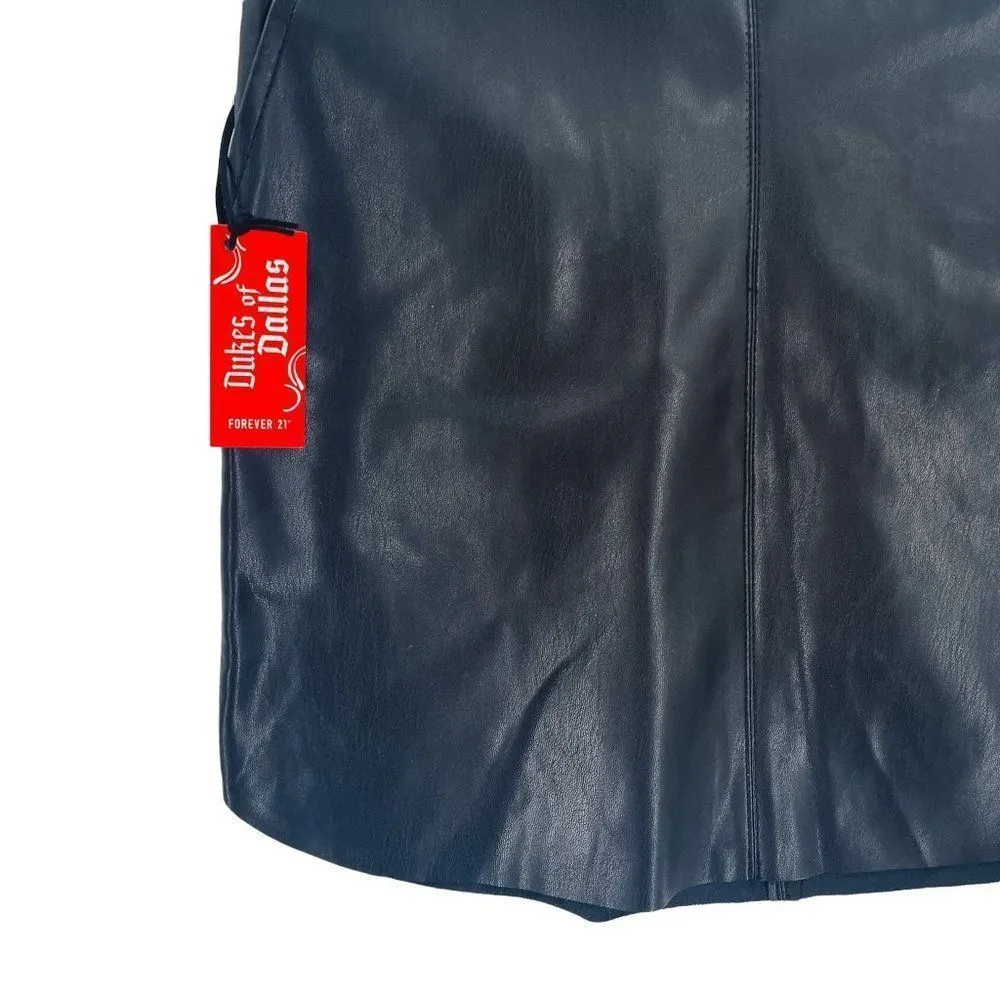 Dukes of Dallas Vegan Leather Mini Skirt - Image 84