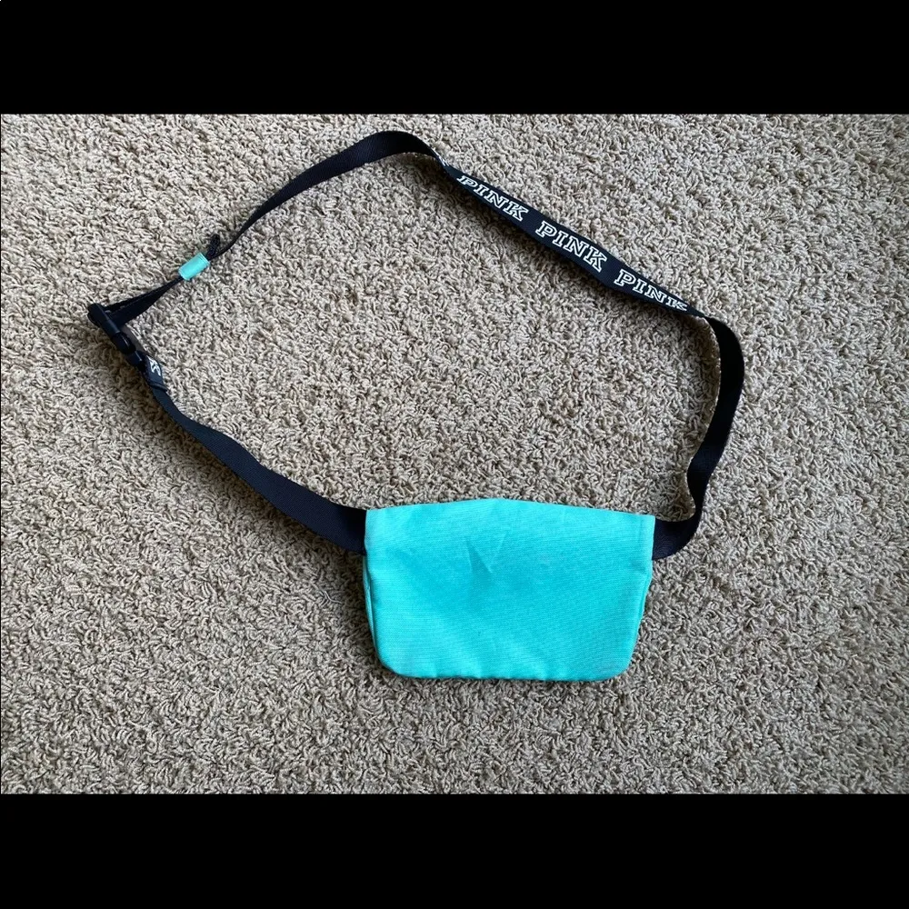 VS pink Fanny pack in teal color - Image 13