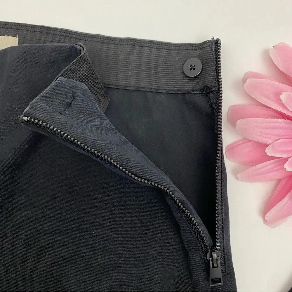 Everlane The Side Zip Stretch Cotton Pant Cropped Skinny: Black - Image 8