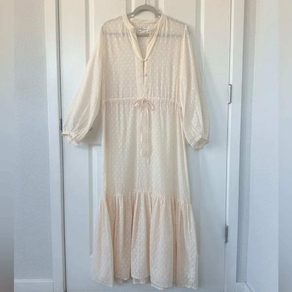 Tuckernuck Emerson Fry Frances Dress India Collection in Cream White Size L - Image 3