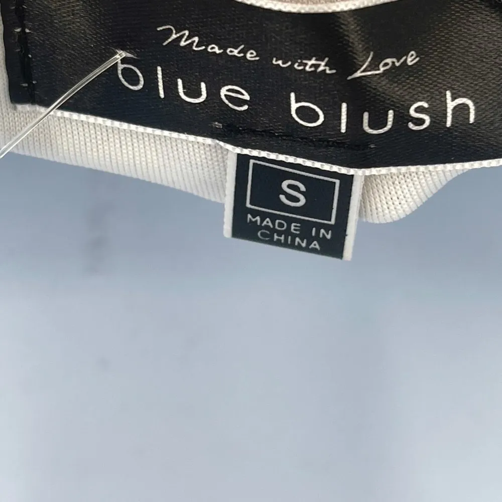 NEW Blue Blush Snakeskin Snake Python Print Plunging V-Neck Bodysuit Sleeveless - Image 7