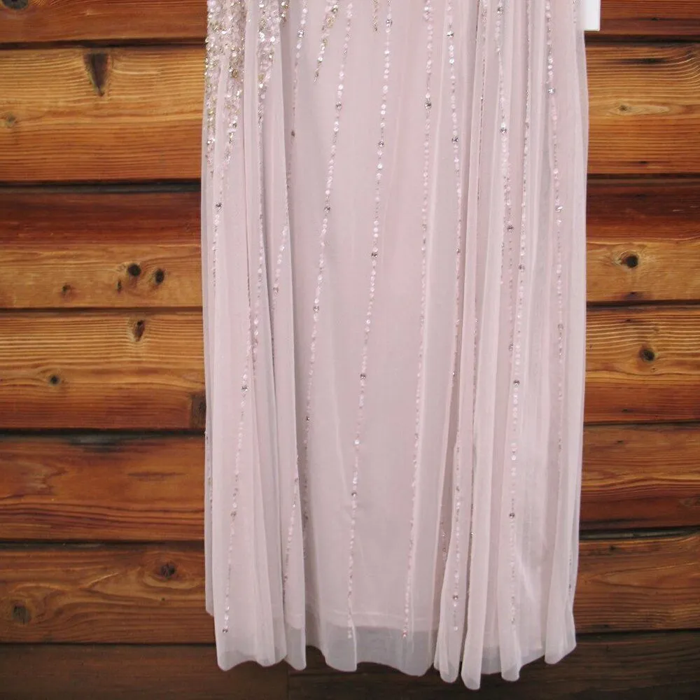 Mac Duggal 9224 Womens Pink One Shoulder Embellished Trapeze  Gown 16 18 20 - Image 10