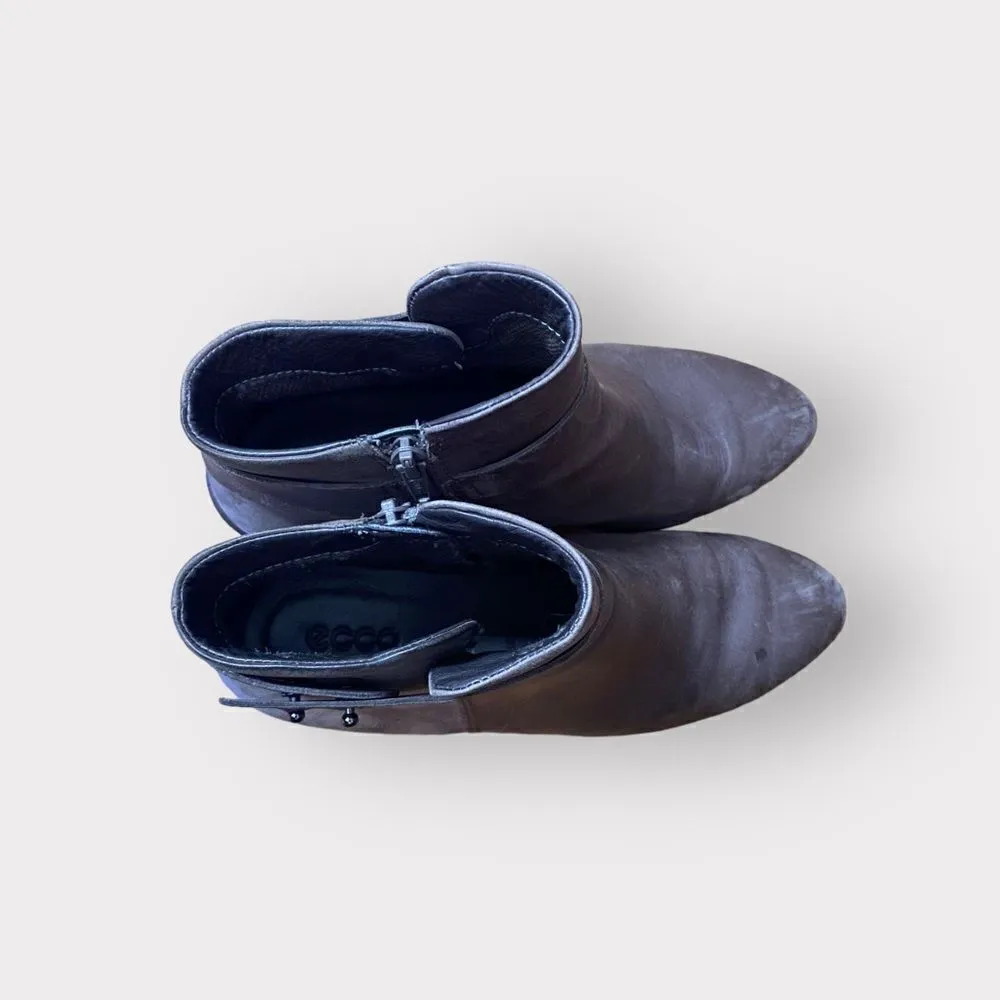 Ecco Tan Leather Booties  Size 7 - Image 4