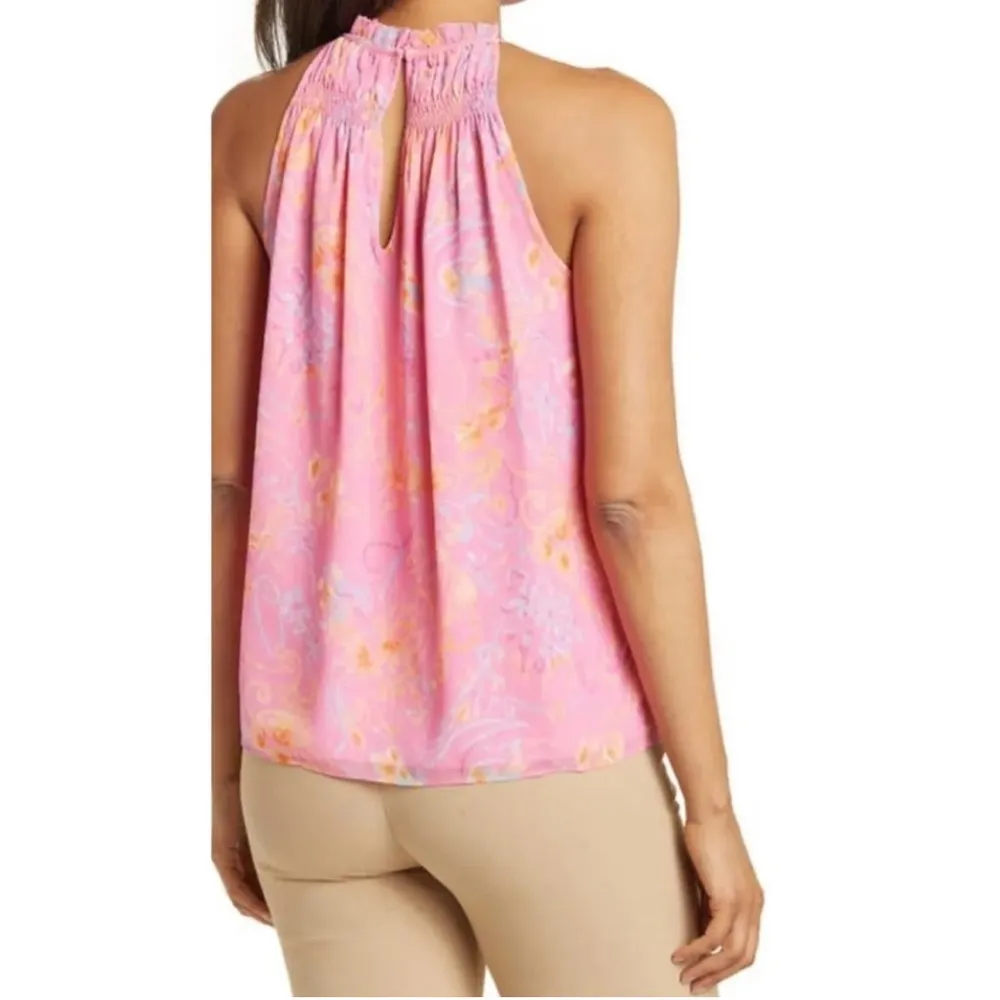 Ramy Brook Harlie Paisley Halter Neck Tank Top, Pink Size S New w/Tag $295 - Image 4