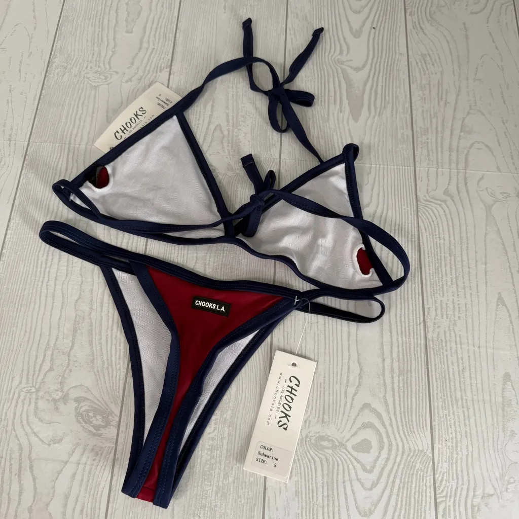 Chooks L.A. Submarine Bikini Set Red - Image 4