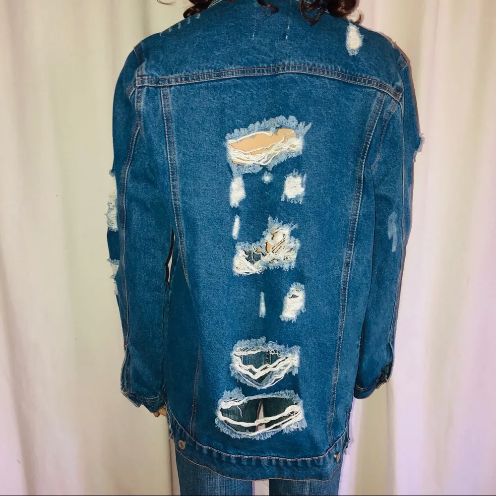 Iris basic Iris distressed denim jacket - Image 5