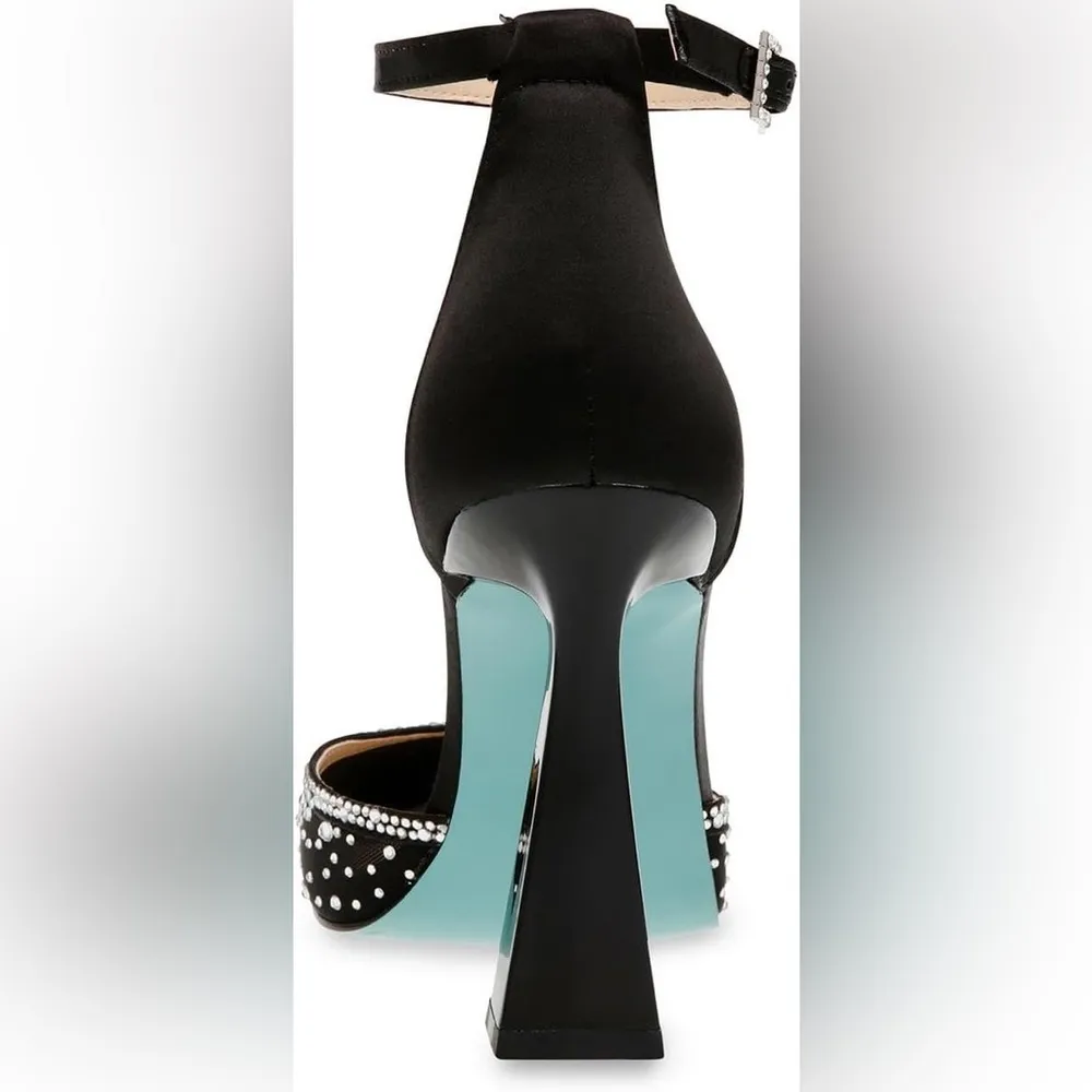 🆕Betsey Johnson Viola Womens Rhinestone Pointed Toe Pumps SZ 8.5 - Image 3