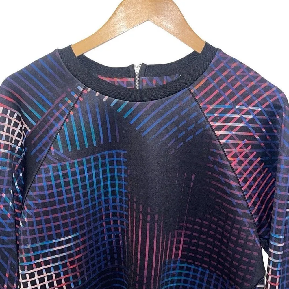 DKNY Printed‎ Logo Scuba Sweatshirt Abstract Multi Color Print Medium - Image 5