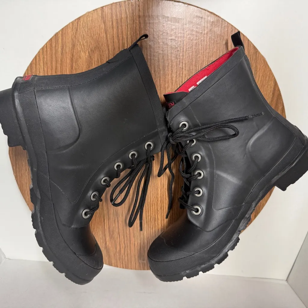 Lauren Ralph Lauren Women Mikenna Bo-Rai Lace Up Rubber Rain Snow Boot- 8B - Image 7