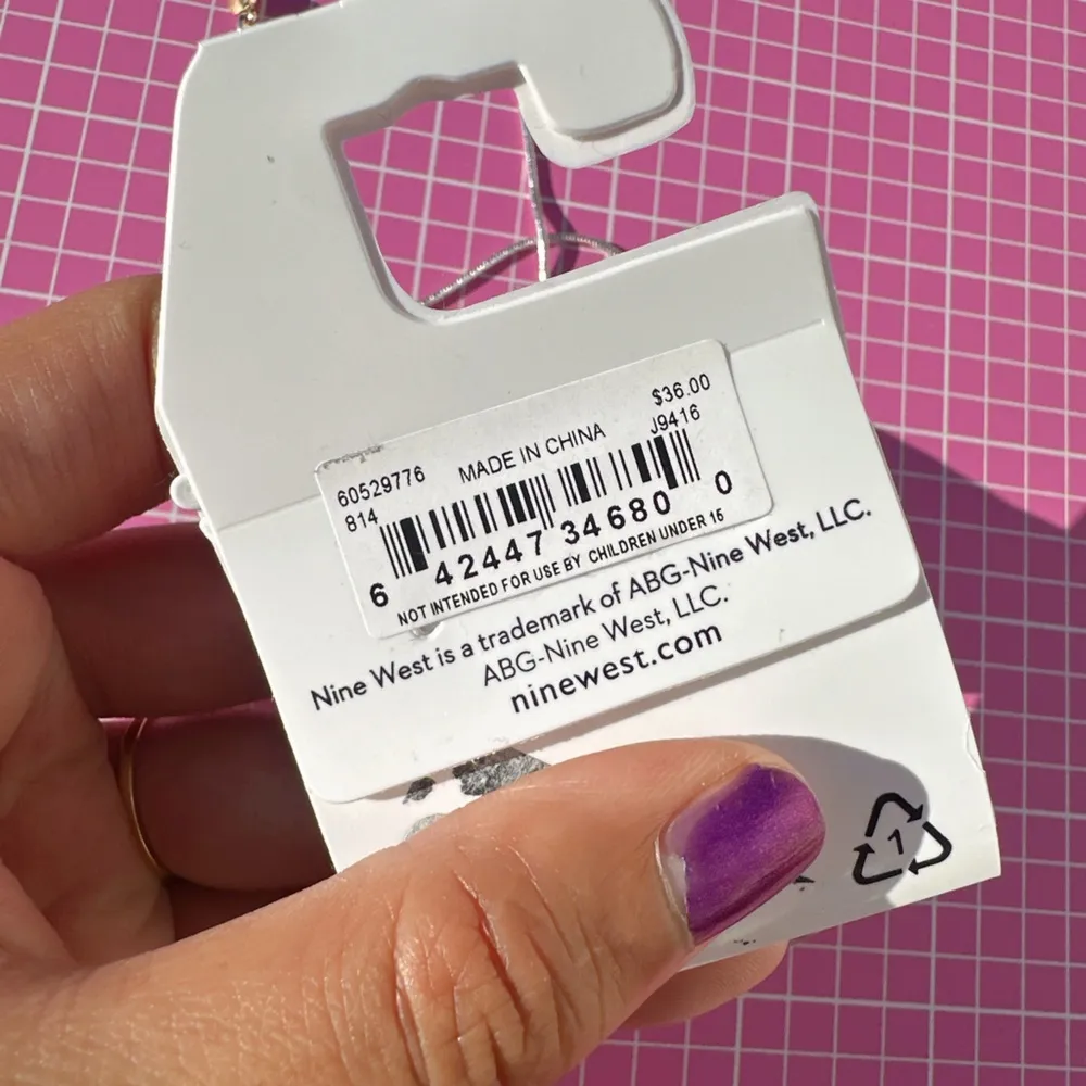 Nine West Silver bass metal chain 3 colors beads Tassel Necklace adjustable 38” - Image 5