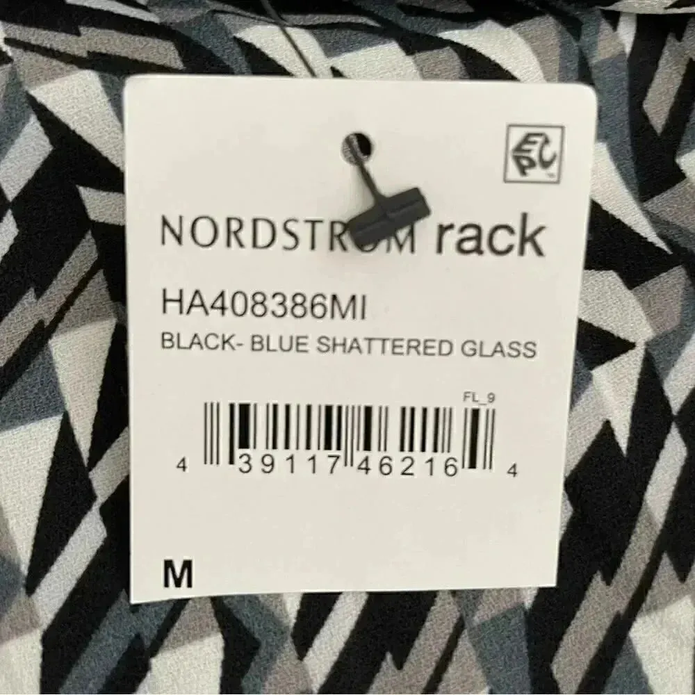 Halogen BLACK- BLUE SHATTERED GLASS Womens Tank Top Blouse SZ M - Image 6