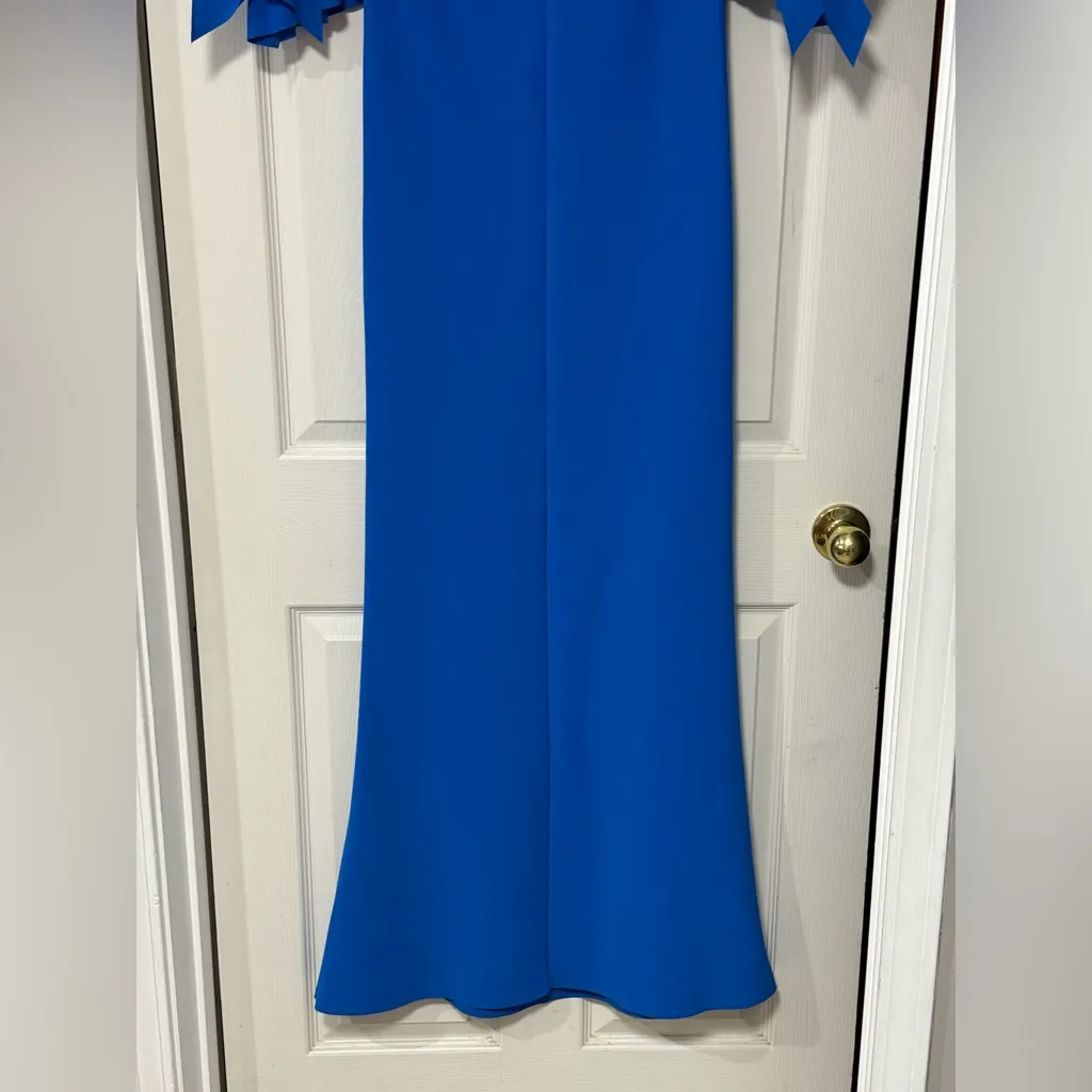 Chiara Boni La Petite Robe Italy Vibrant Blue Maxi Dress Size 14 - Image 5